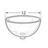 Azar Displays Clear Plastic Bowl 12" Dia. x 6" Deep 700922